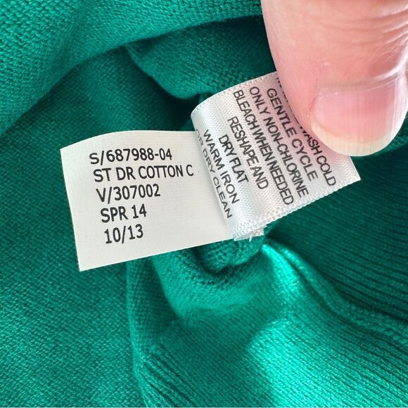 Banana Republic Green V-Neck Cashmere Blend Sweater Size Medium - Picture 7 of 7